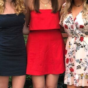 AG STUDIOS Red Strapless Mini Dress